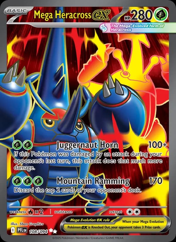 Mega Heracross ex – Phantasmal Flames 108