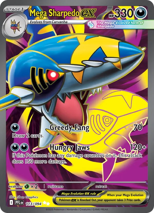 Mega Sharpedo ex – Phantasmal Flames 113