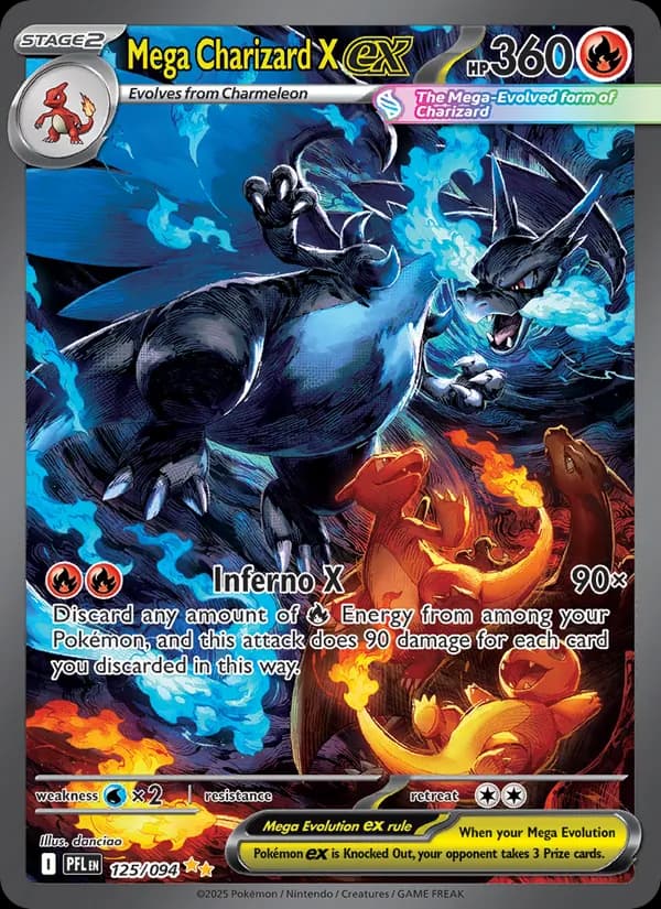 Mega Charizard X ex – Phantasmal Flames 125