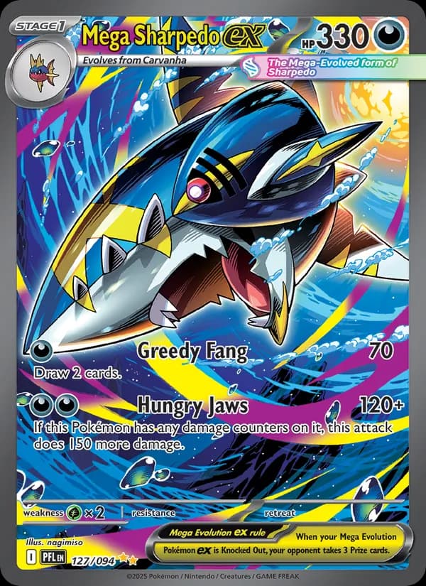 Mega Sharpedo ex – Phantasmal Flames 127