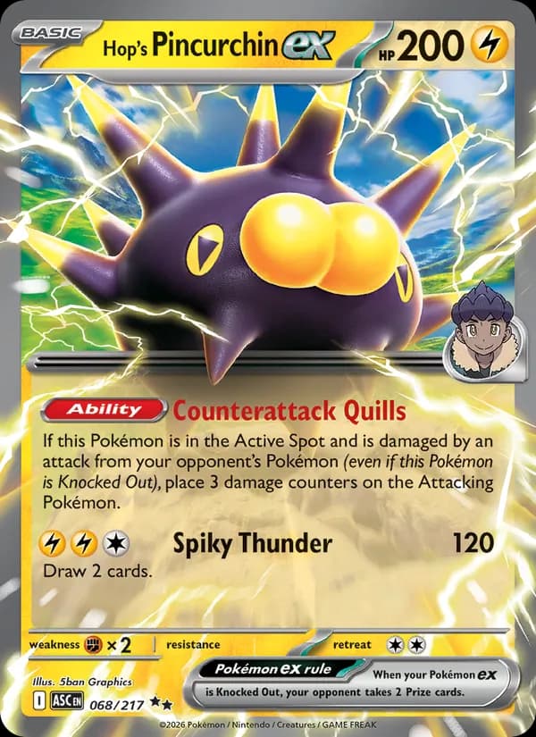 Hop's Pincurchin ex – Ascended Heroes 068