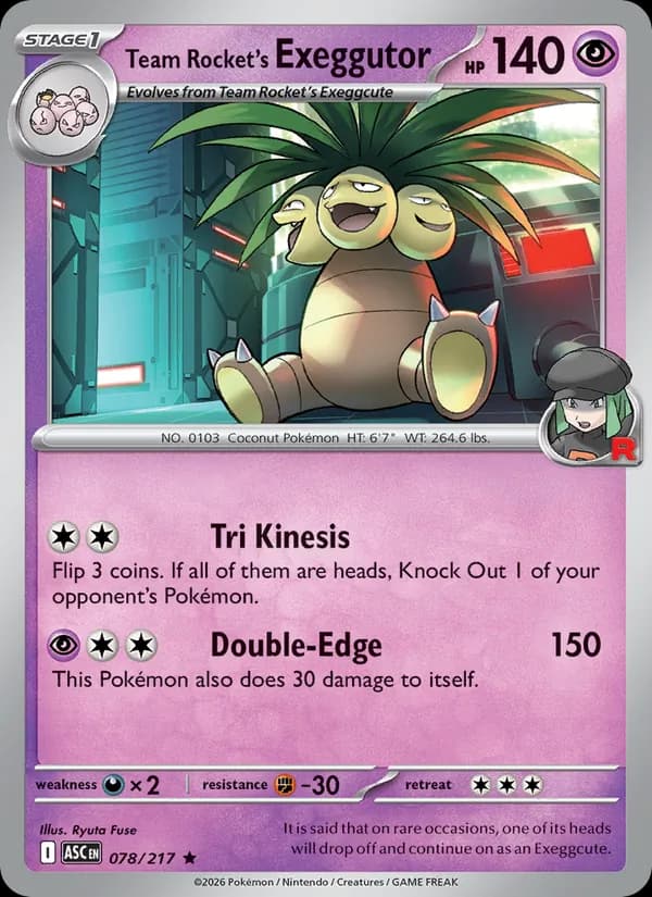 Team Rocket's Exeggutor – Ascended Heroes 078
