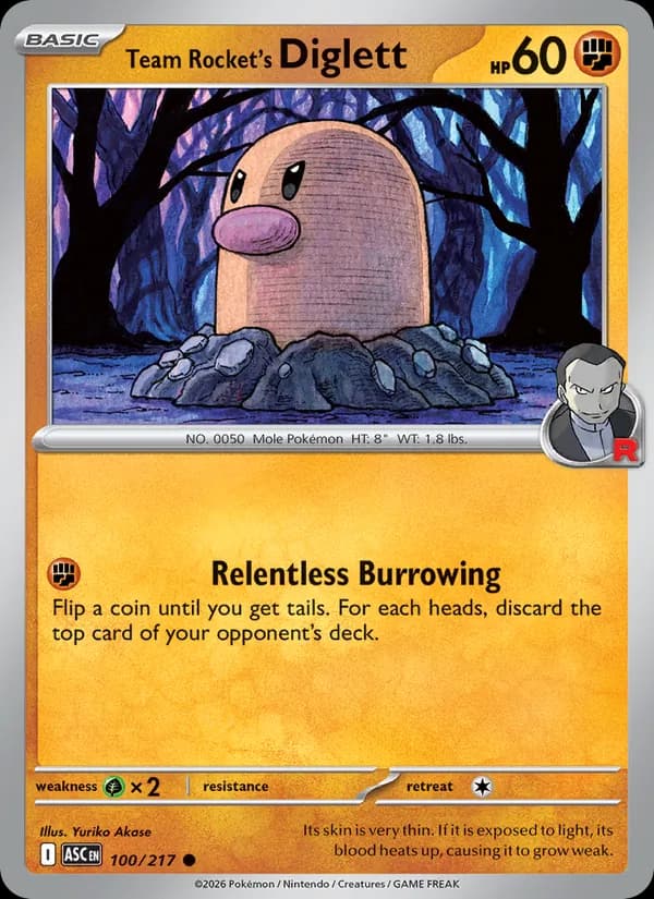 Team Rocket's Diglett – Ascended Heroes 100