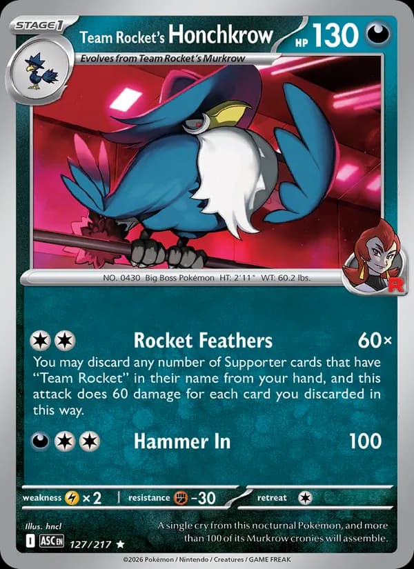 Team Rocket's Honchkrow – Ascended Heroes 127