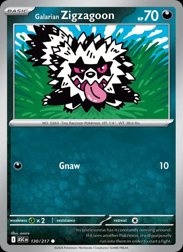 Galarian Zigzagoon – Ascended Heroes 130