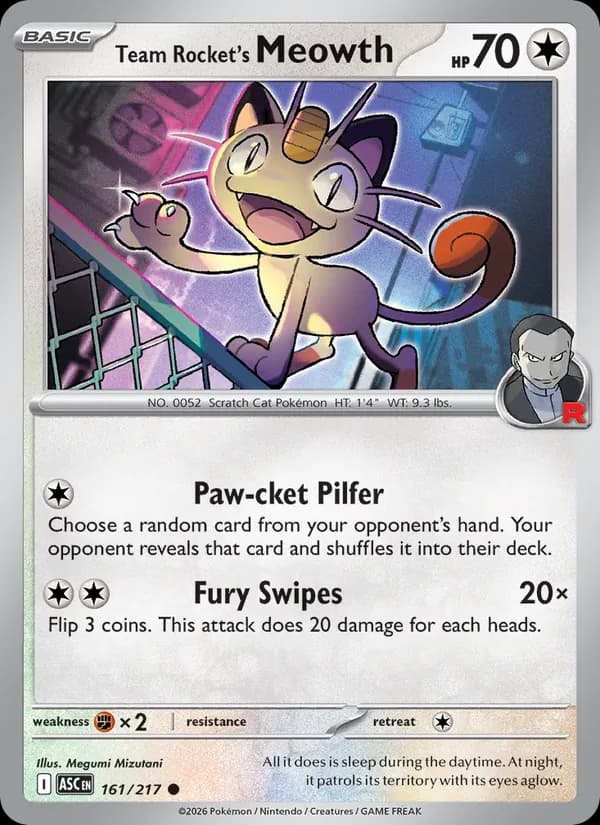 Team Rocket's Meowth – Ascended Heroes 161