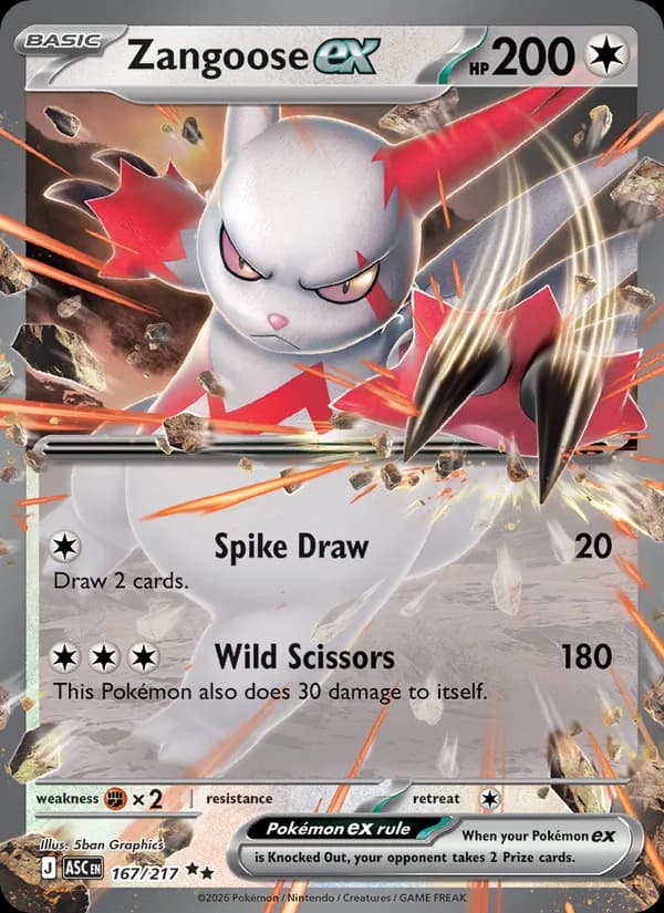 Zangoose ex – Ascended Heroes 167