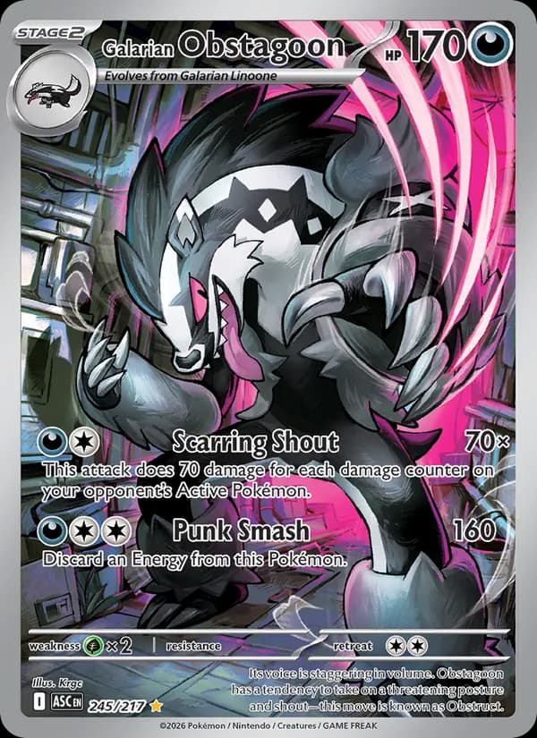 Galarian Obstagoon – Ascended Heroes 245