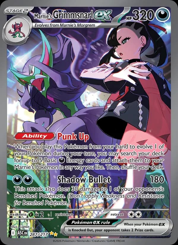 Marnie's Grimmsnarl ex – Ascended Heroes 287