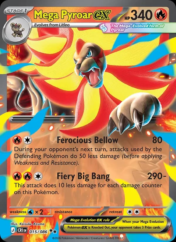 Mega Pyroar ex – Chaos Rising 015