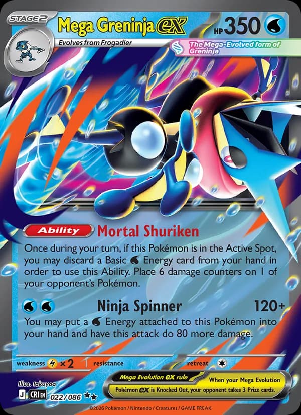 Mega Greninja ex – Chaos Rising 022