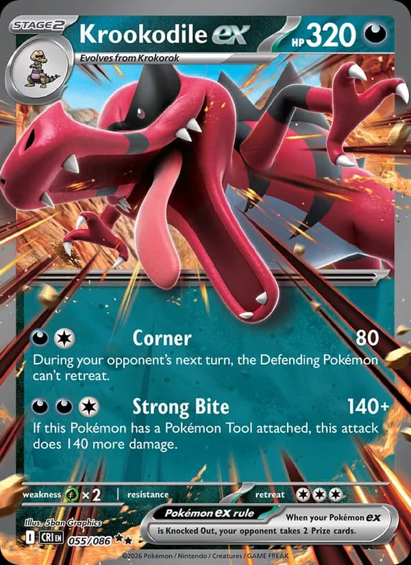 Krookodile ex – Chaos Rising 055