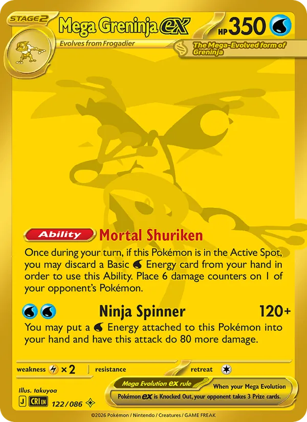 Mega Greninja ex – Chaos Rising 122