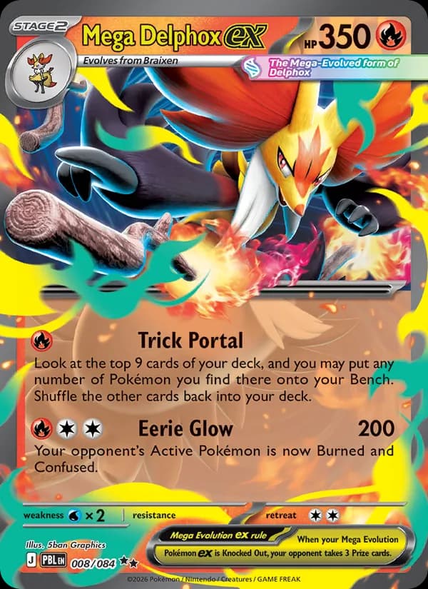 Mega Delphox ex – Pitch Black 008