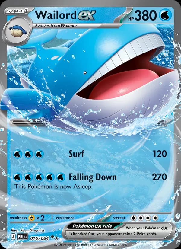 Wailord ex – Pitch Black 016