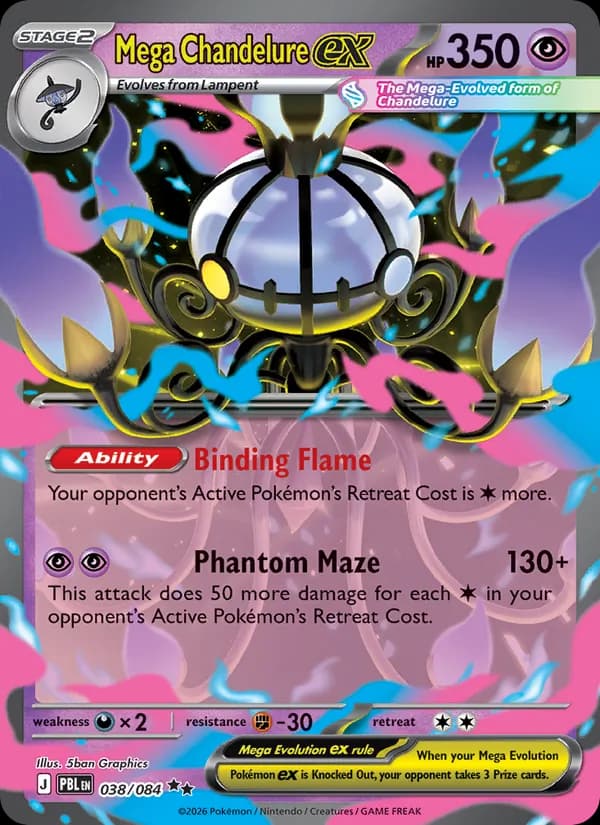 Mega Chandelure ex – Pitch Black 038