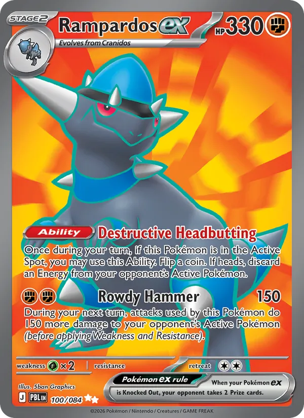 Rampardos ex – Pitch Black 100