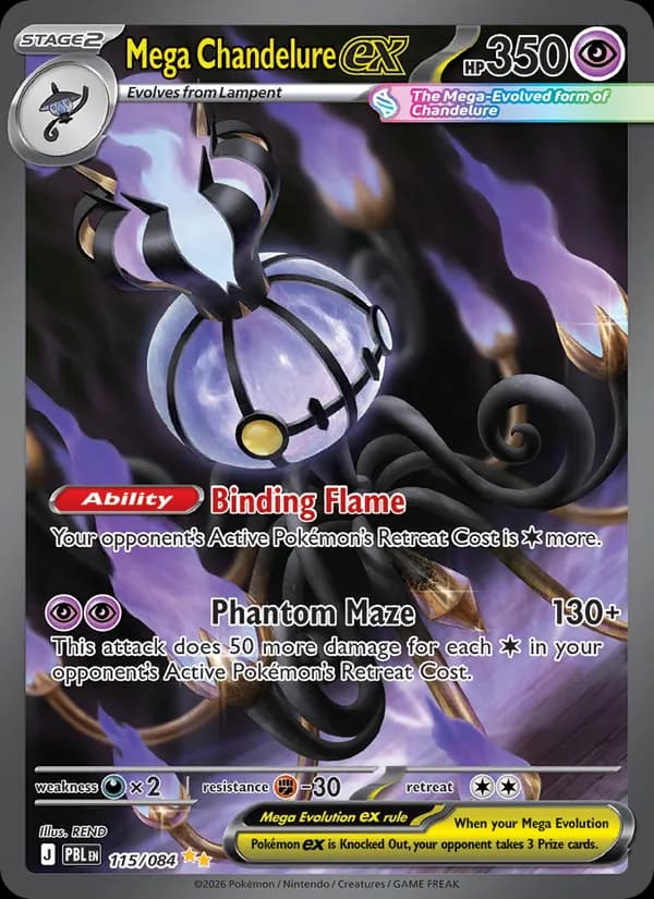 Mega Chandelure ex – Pitch Black 115