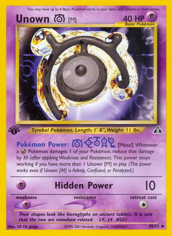 Unown [M] – Neo Discovery 49