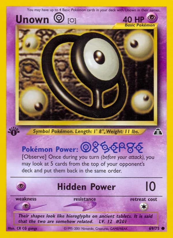 Unown [O] – Neo Discovery 69