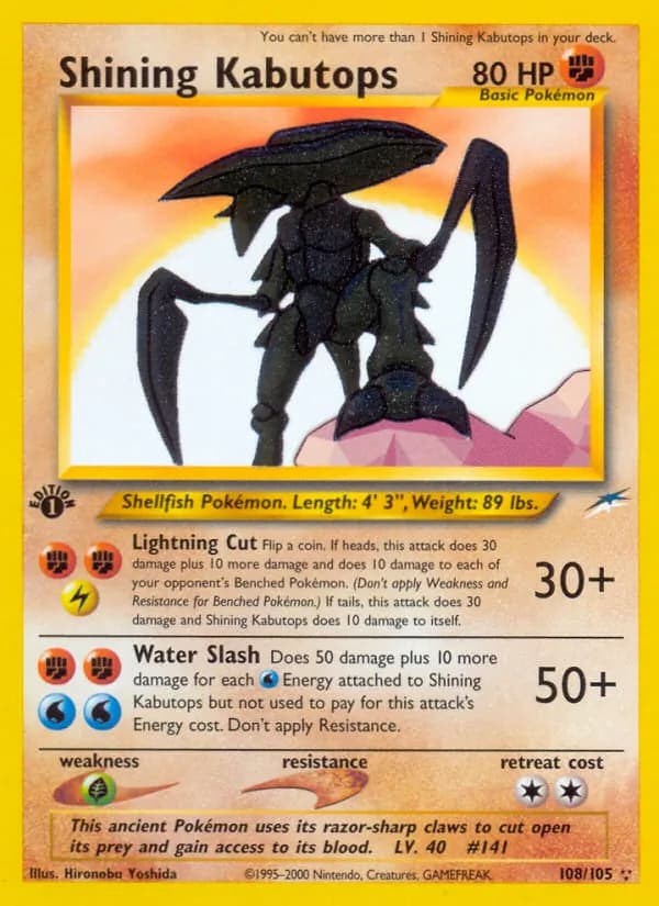 Shining Kabutops – Neo Destiny 108