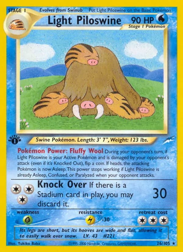 Light Piloswine – Neo Destiny 26