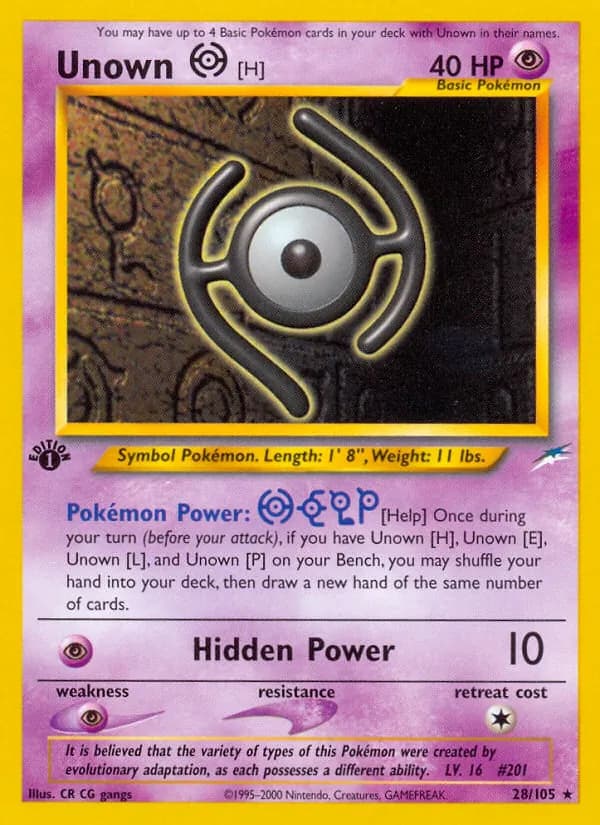 Unown [H] – Neo Destiny 28