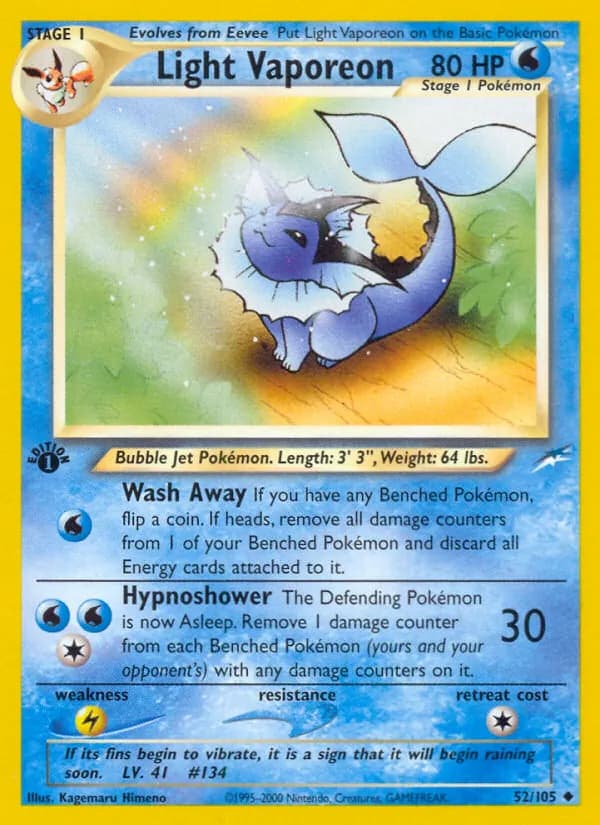 Light Vaporeon – Neo Destiny 52