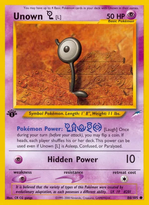 Unown [L] – Neo Destiny 86