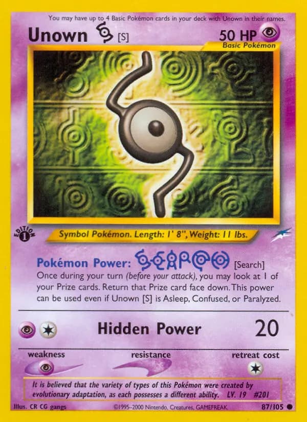 Unown [S] – Neo Destiny 87