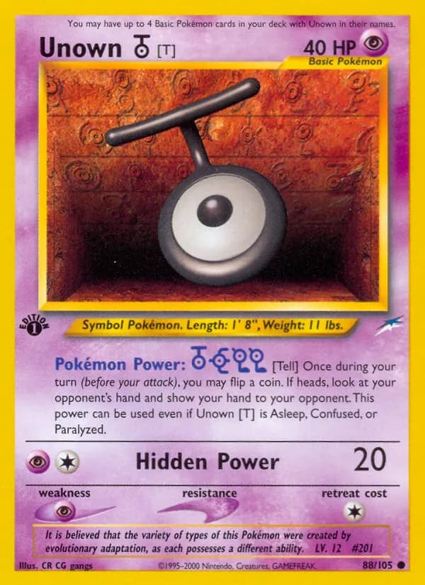 Unown [T] – Neo Destiny 88