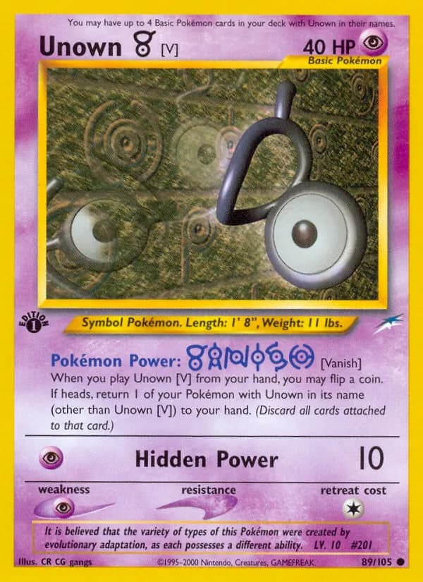 Unown [V] – Neo Destiny 89