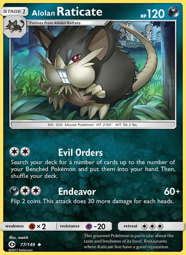 Alolan Raticate – Sun & Moon 77