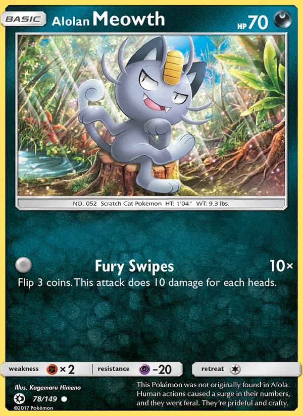 Alolan Meowth – Sun & Moon 78