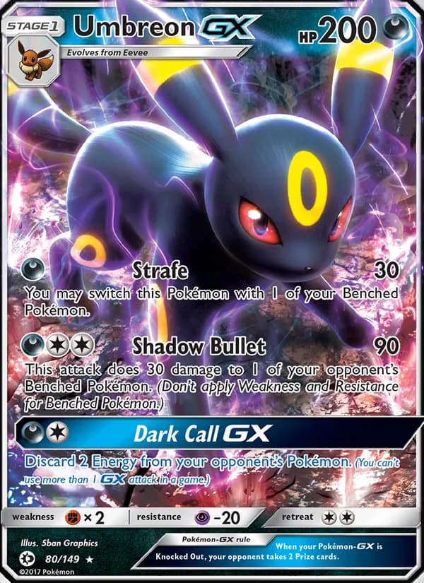 Umbreon GX – Sun & Moon 80