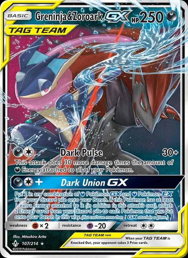 Greninja & Zoroark GX – Unbroken Bonds 107
