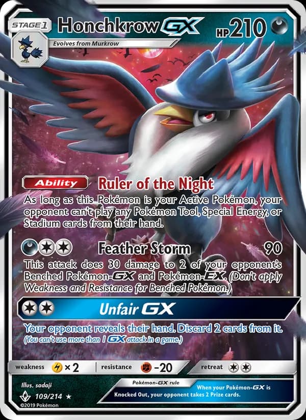 Honchkrow GX – Unbroken Bonds 109