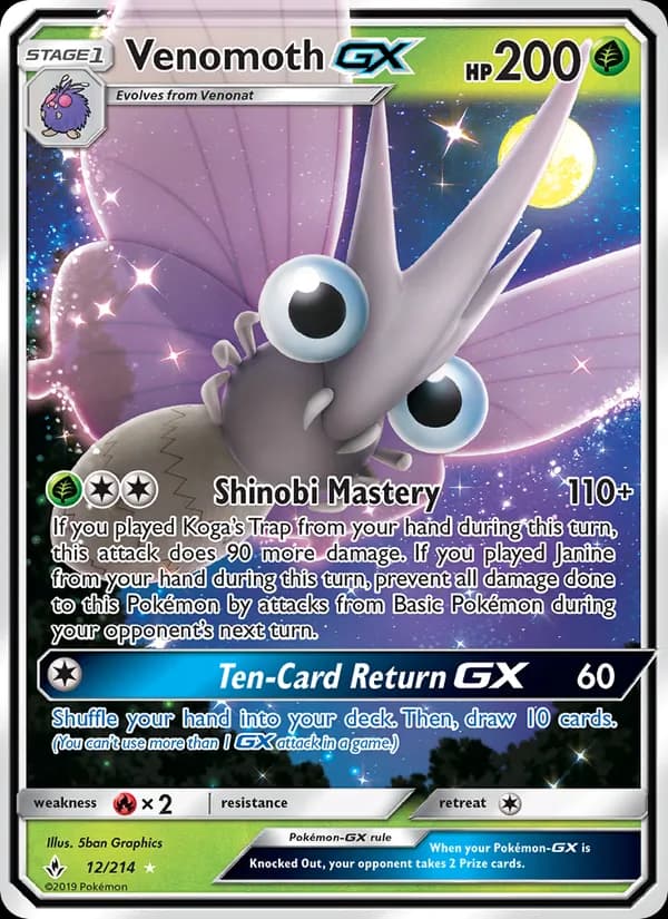 Venomoth GX – Unbroken Bonds 12