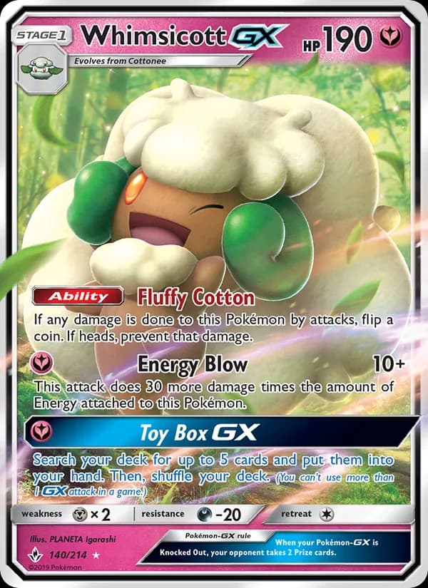 Whimsicott GX – Unbroken Bonds 140