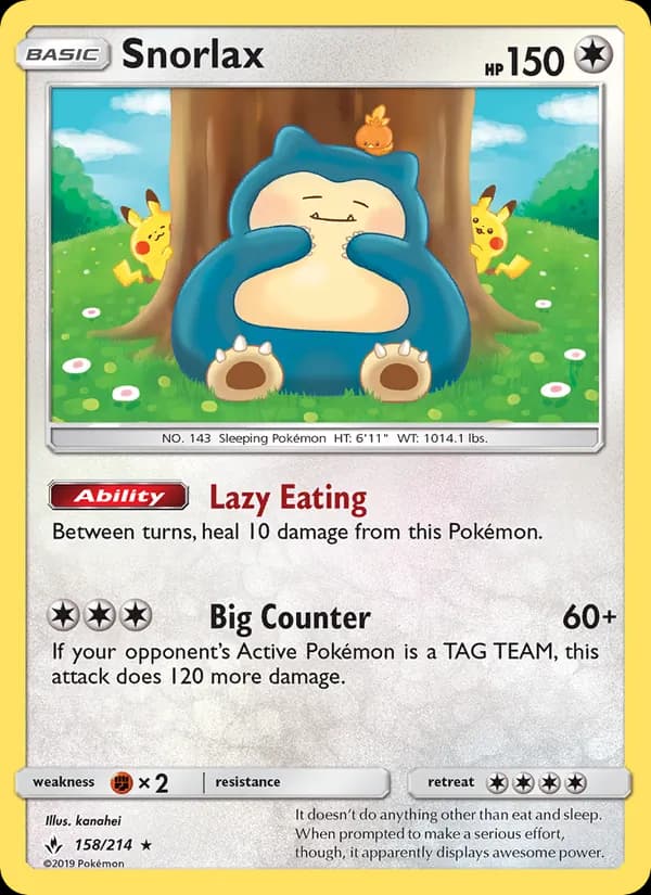 Snorlax – Unbroken Bonds 158