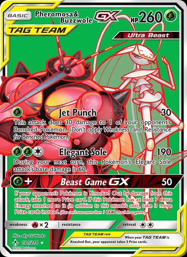 Pheromosa & Buzzwole GX – Unbroken Bonds 191