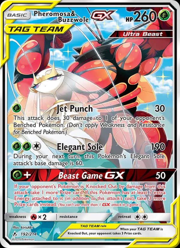 Pheromosa & Buzzwole GX – Unbroken Bonds 192