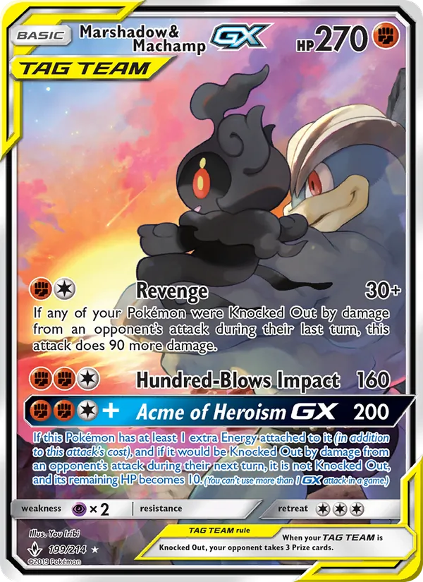 Marshadow & Machamp GX – Unbroken Bonds 199