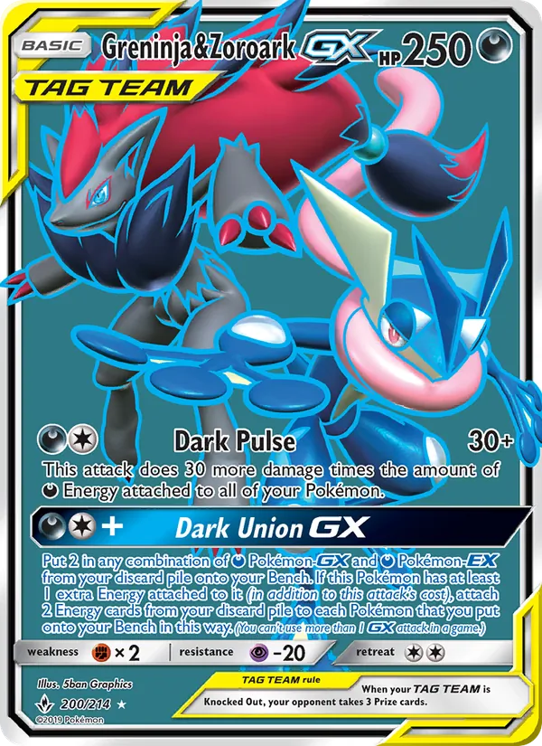 Greninja & Zoroark GX – Unbroken Bonds 200