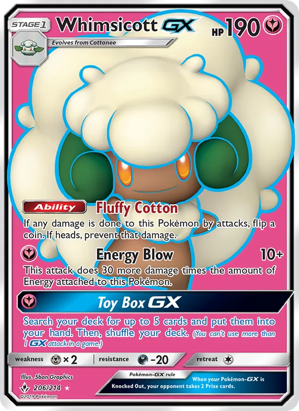 Whimsicott GX – Unbroken Bonds 206