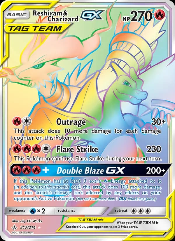 Reshiram & Charizard GX – Unbroken Bonds 217