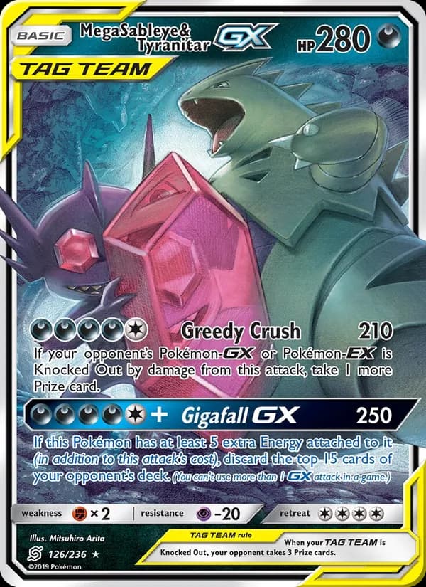 Mega Sableye & Tyranitar GX – Unified Minds 126