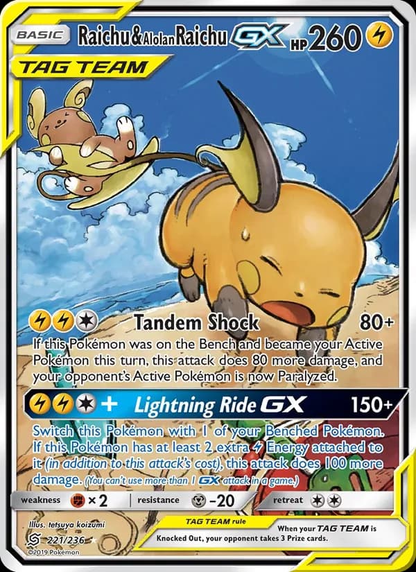 Raichu & Alolan Raichu GX – Unified Minds 221