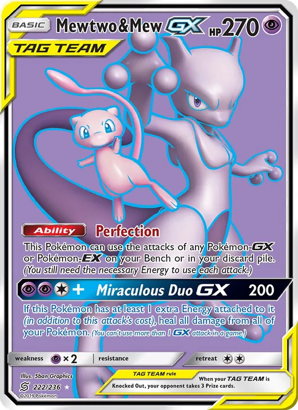 Mewtwo & Mew GX – Unified Minds 222