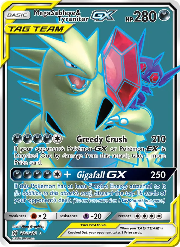 Mega Sableye & Tyranitar GX – Unified Minds 225